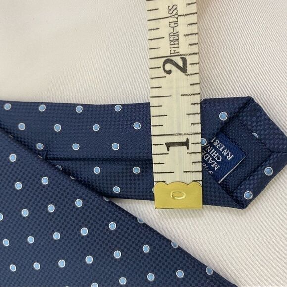 Club Room Men’s Blue Polka Dot Tie - Picture 4 of 4